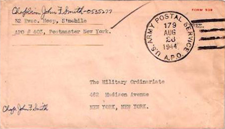 Courrier d'Etampes aux Etats-Unis, 1944
