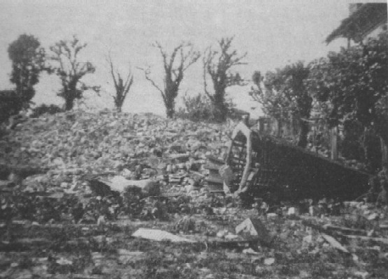 La villa La Tour après le bombardement