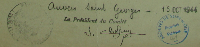 Compte-rendu de la Libération d'Auvers-Saint-Georges