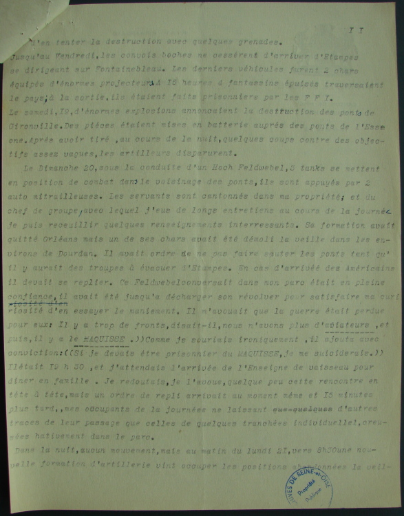 Maisse sous l'occupation allemande et le régime de Vichy