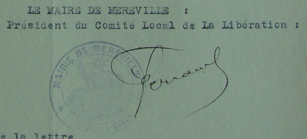 Compte-rendu de l'Occupation et de la Libération de Méréville