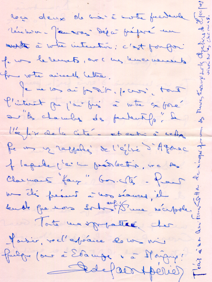 Lettre de la Comtesse, verso