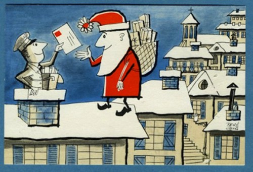 Carte de réponse du père Noël (1962)