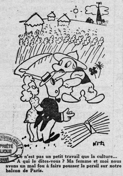 Dessin d'humour du 8 août 1942