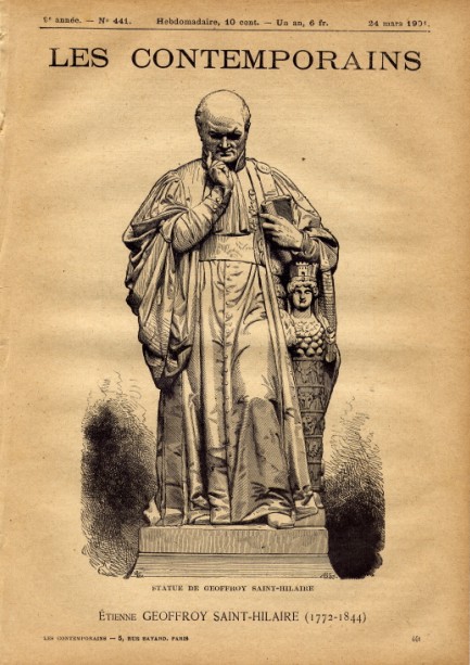 Couverture du n°441 des Contemporains, consacré en 1901 à Geoffroy Saint-Hilaire.