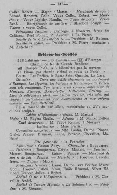 Annuaire des quatre cantons (Abeille d'Etampes, 1930)