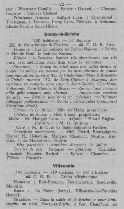 Annuaire des quatre cantons (Abeille d'Etampes, 1930)