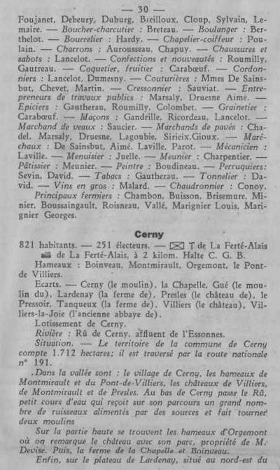 Annuaire des quatre cantons (Abeille d'Etampes, 1930)