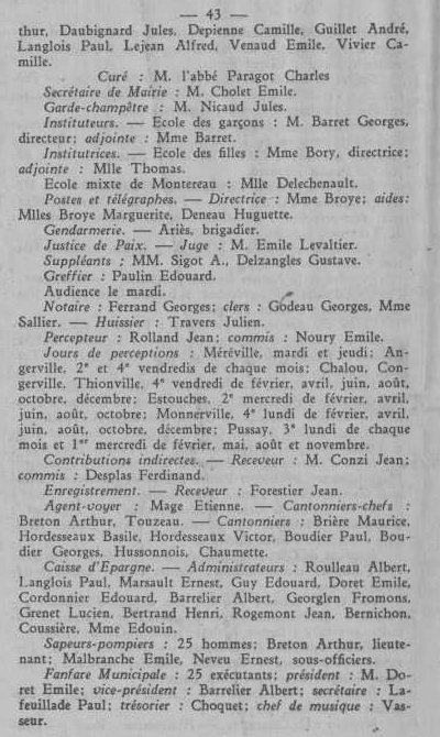 Annuaire des quatre cantons (Abeille d'Etampes, 1930)