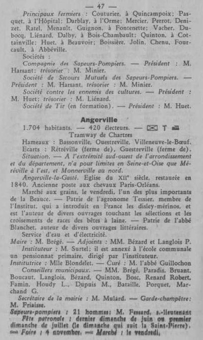 Annuaire des quatre cantons (Abeille d'Etampes, 1930)