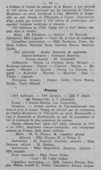 Annuaire des quatre cantons (Abeille d'Etampes, 1930)