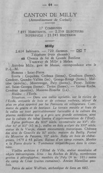 Annuaire des quatre cantons (Abeille d'Etampes, 1930)