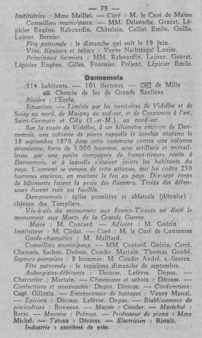 Annuaire des quatre cantons (Abeille d'Etampes, 1930)