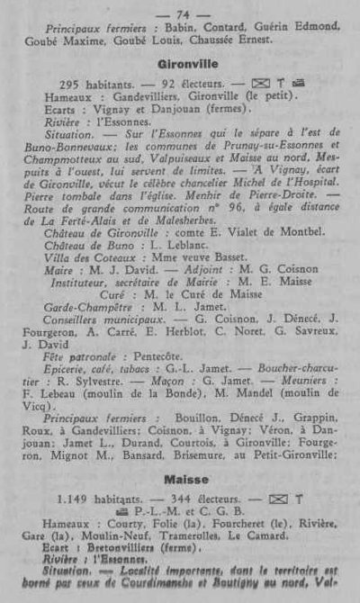 Annuaire des quatre cantons (Abeille d'Etampes, 1930)