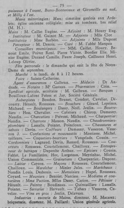 Annuaire des quatre cantons (Abeille d'Etampes, 1930)