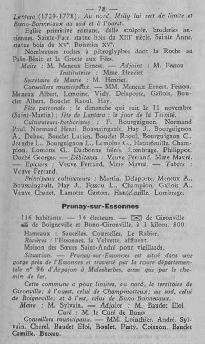 Annuaire des quatre cantons (Abeille d'Etampes, 1930)