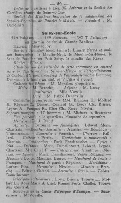 Annuaire des quatre cantons (Abeille d'Etampes, 1930)