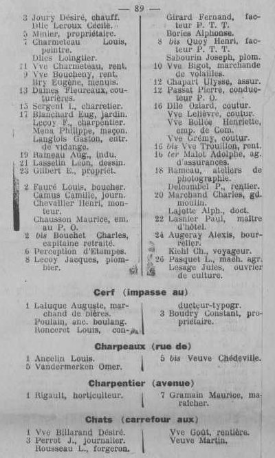 Annuaire des quatre cantons (Abeille d'Etampes, 1930)