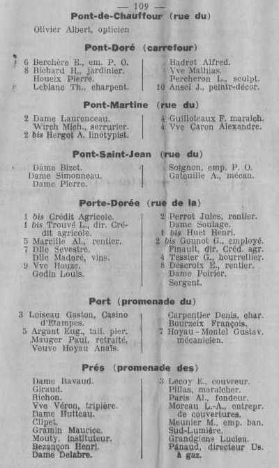 Annuaire des quatre cantons (Abeille d'Etampes, 1930)