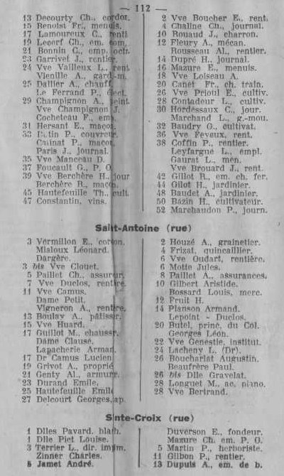 Annuaire des quatre cantons (Abeille d'Etampes, 1930)