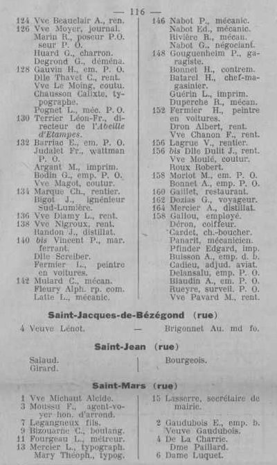 Annuaire des quatre cantons (Abeille d'Etampes, 1930)