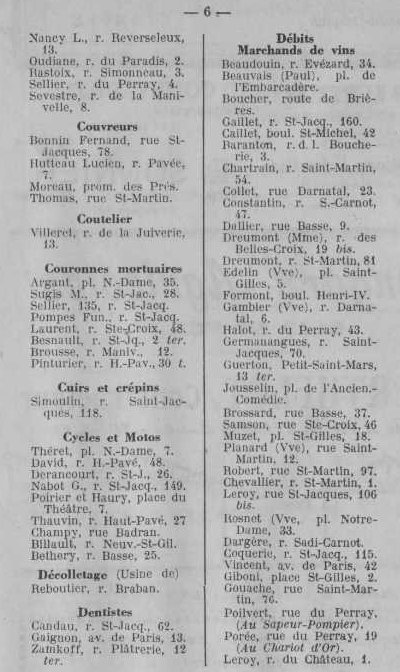 Annuaire des quatre cantons (Abeille d'Etampes, 1930)