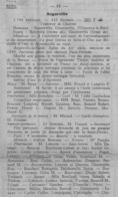 Annuaire des quatre cantons (Abeille d'Etampes, 1930)