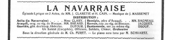 Programme d'un spectacle de 1902