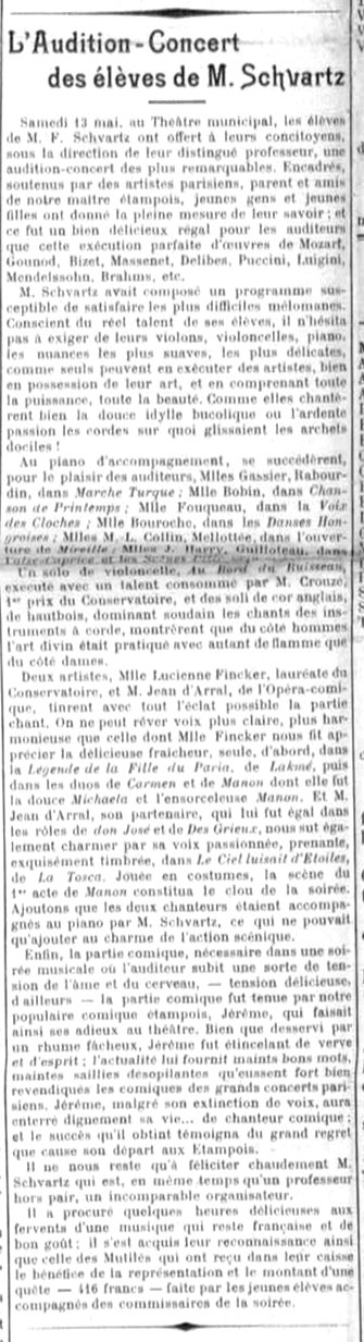 Abeille d'Etampes du 20 mai 1922