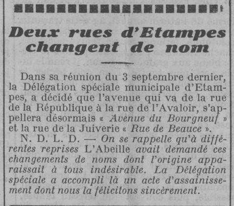 Abeille du 7 septembre 1940