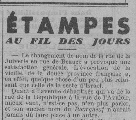 Commentaire de l'Abeille du 14 septembre 1940