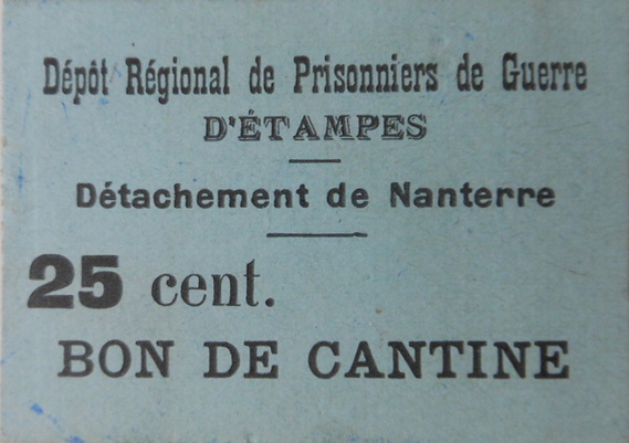 Monnaie de nécessité du dépôt de prisonniers d'Etampes