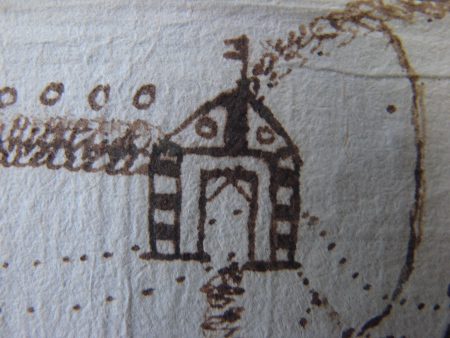 Porte Saint-Martin (plan de dîmage des dames de Maubuisson, XVIIe siècle)