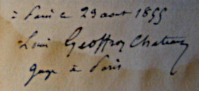 Signature de Louis Geoffroy