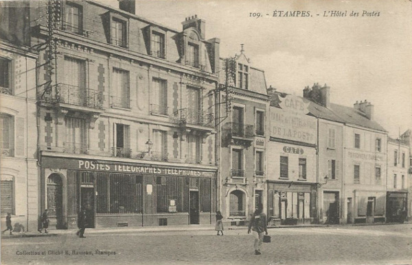 Carte postale de l'aviateur Abel Laclavère (Etampes, 1916)