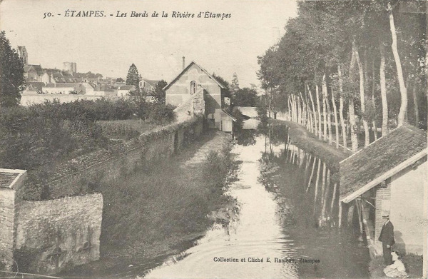 Carte postale de l'aviateur Abel Laclavère (Etampes, 1916)