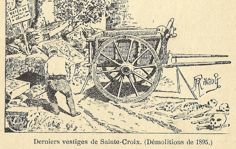 Ruines de Sainte-Croix (dessin de René Ravault père, 1897)