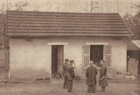 La maison d'un ancien boucher parisien devenu ouvrier à Saint-Cyr-la-Rivière (cliché Pomier 1959)