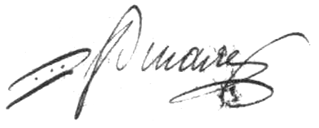 Signature de Pierre-Joseph Pinaire en 1804