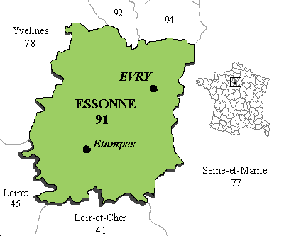 Carte de l'Essonne