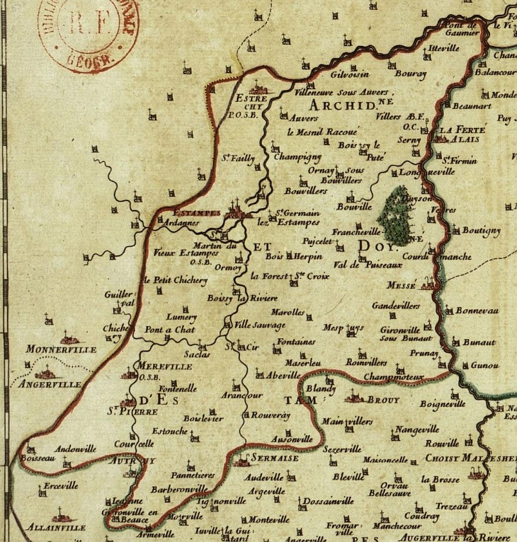 Archidiaconé d'Etampes en 1660