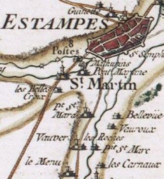 Le Petit Saint-Mard sur la carte de Cassini de 1756