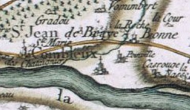 Bionne près Orléans sur la carte de Cassini de 1757
