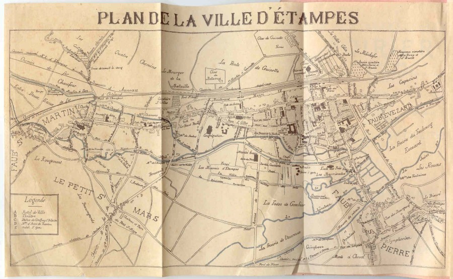 Plan d'Etampes en 1902