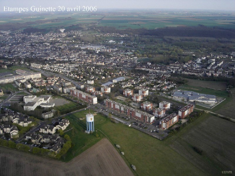 Vue aérienne de Guinette à Etampes (cliché de 2006)