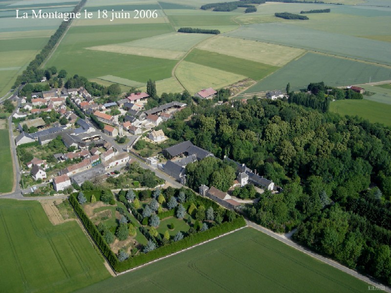 Vue aérienne de La Montagne, hameau de Morigny-Champigny, n°1 (cliché de 2006)