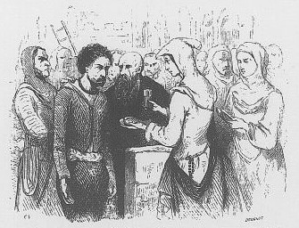 Condamné à mort devant le couvent des Filles-Dieu (gravure de 1844)