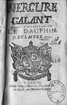 Mercure Galant, numéro de décembre 1700