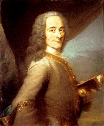 Voltaire peint par Quentin de la Tour vers 1735