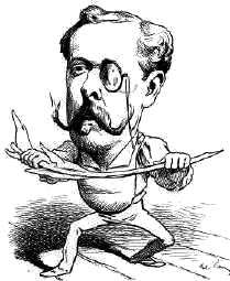 Aurélien Scholl caricaturé par André Gill